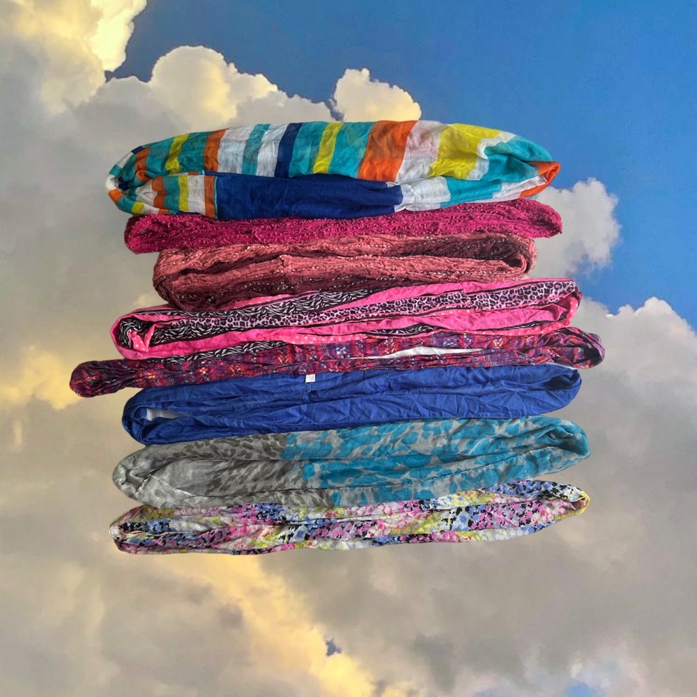 8 Infinity Scarfs/Scarves Bundle: Size One Size